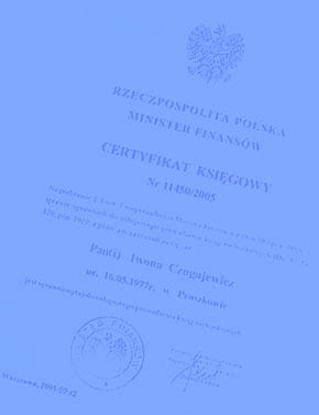 Certyfikat Ministerstwa Finansów